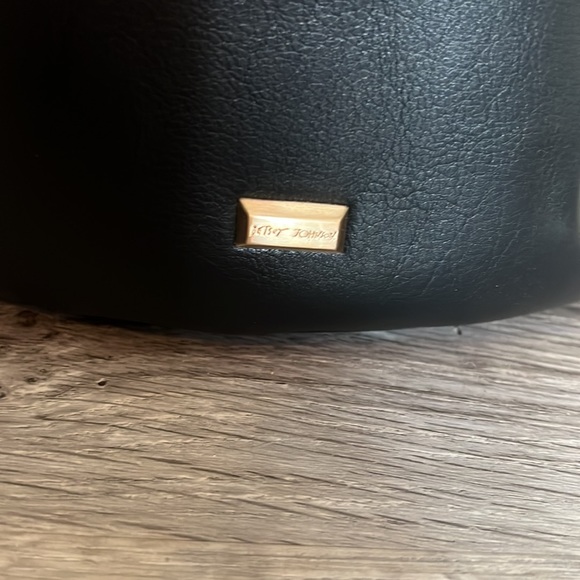 Vintage Betsey Johnson Black Bag with Gold Accents - Picture 2 of 11